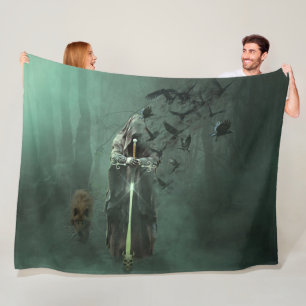 EVIL SPIRIT and HIS WOLF Fleece Blanket