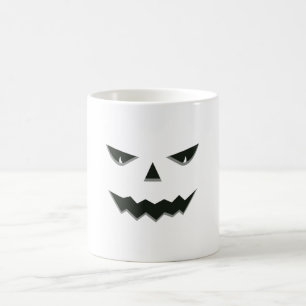 Evil Spooky Pumpkin Face Jack O' Lantern Halloween Coffee Mug