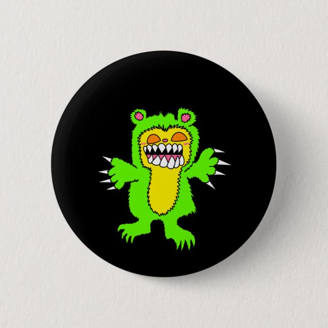 Evil Teddy Bear Button  (Front)