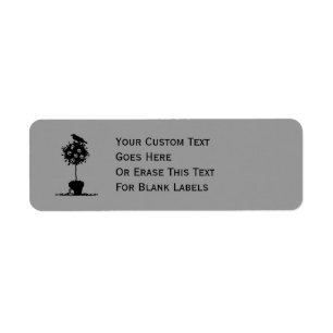 Evil Topiary Coordinates Return Address Label