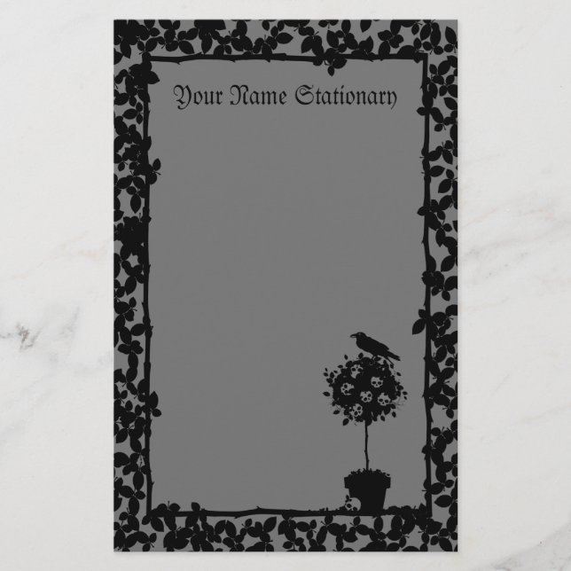 Evil Topiary Coordinates Stationery (Front)
