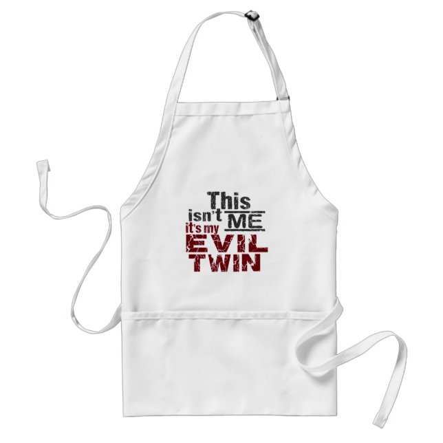 Evil Twin apron - choose style & colour (Front)