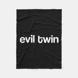 Evil Twin Funny Halloween Costume Shirt Fleece Blanket