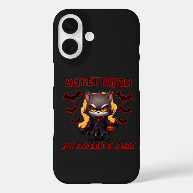 Evil Vampire Cat Halloween Pumpkin Bat Spooky Nigh Case-Mate iPhone Case (Back)