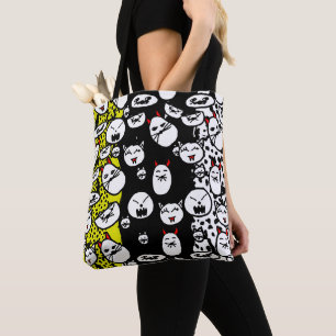 Evil Vampire Cat Tote Bag