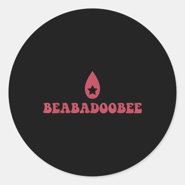 Evo Payments Beabadoobee Funny Y2k Girls Black Cot Classic Round Sticker (Front)