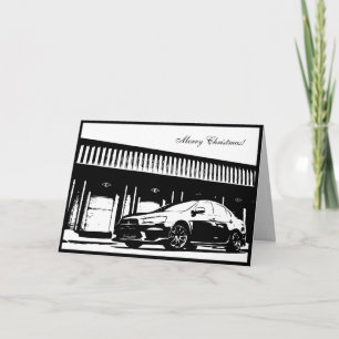 EVO X Car Themed Christmas Card