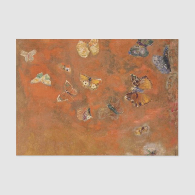 Evocation of Butterflies by Redon Odilon Tissue Paper (Front)