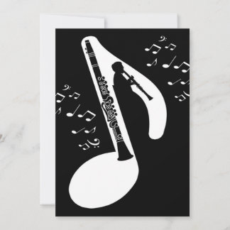 evocative clarinet holiday card