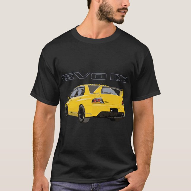 Evolution 9 Yellow rear quater vortex generator T-Shirt (Front)