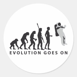 evolution astronaut classic round sticker