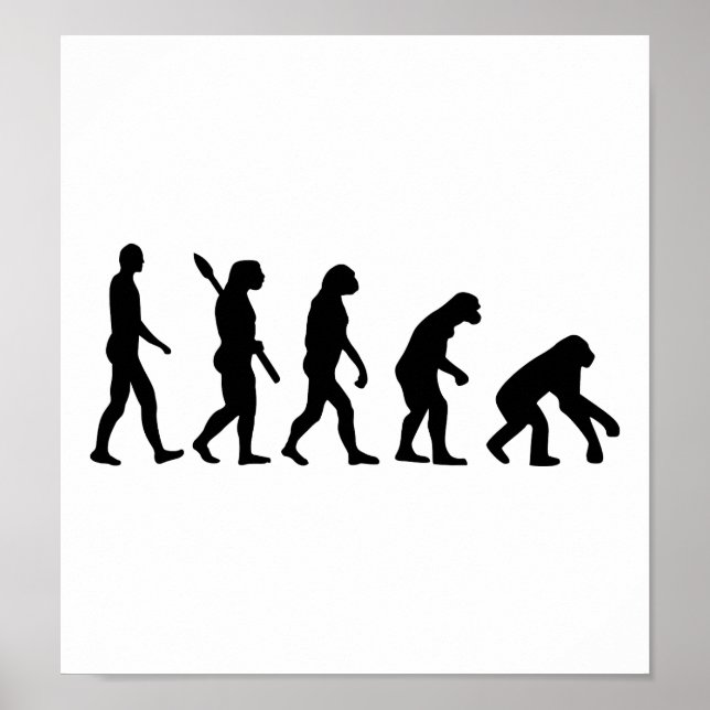 Evolution backwards poster (Front)