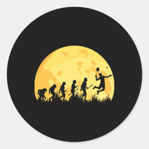Evolution Badminton Bright Badminton Player Gift  Classic Round Sticker