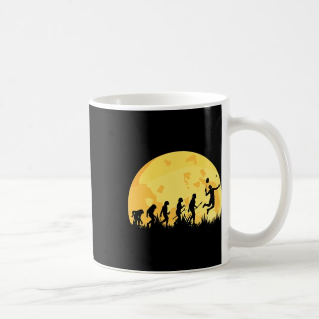 Evolution Badminton Bright Badminton Player Gift  Coffee Mug (Right)