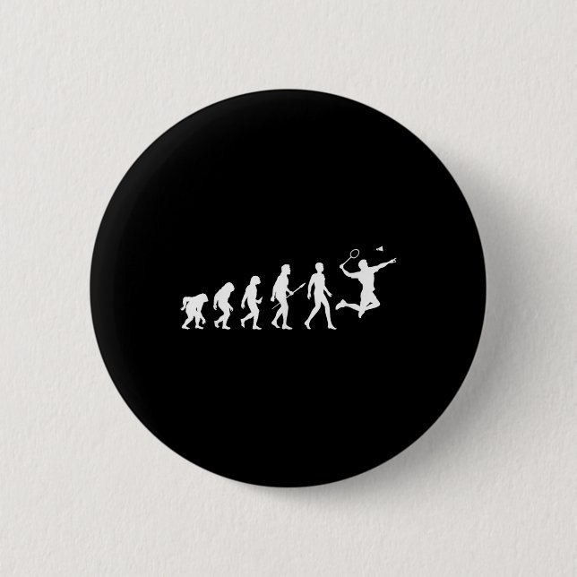 Evolution Badminton Gift For Badminton Players Evo 6 Cm Round Badge (Front)