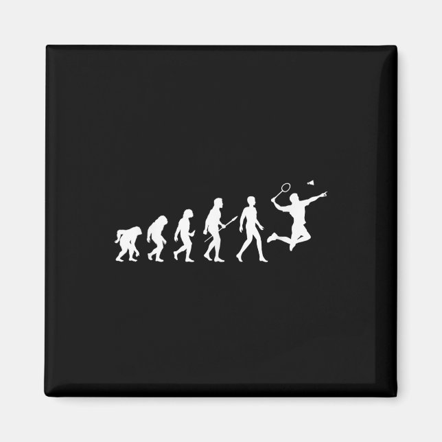 Evolution Badminton Gift For Badminton Players Evo Magnet (Front)