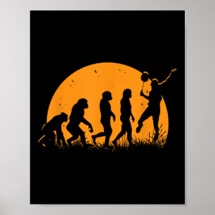 Evolution Badminton Player _ Racket Shuttle Poster