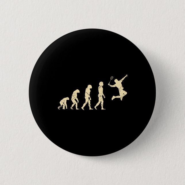 Evolution Badminton Player Shuttle Racket 1  6 Cm Round Badge (Front)