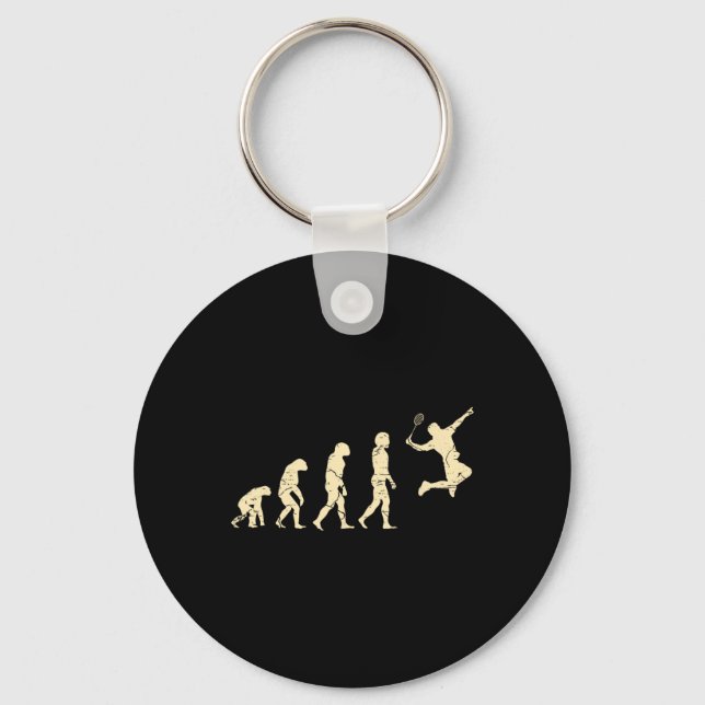 Evolution Badminton Player Shuttle Racket 1  Key Ring (Front)