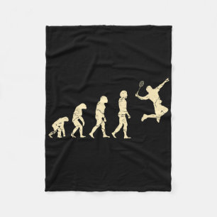 Evolution Badminton Player Shuttle Racket  Fleece Blanket