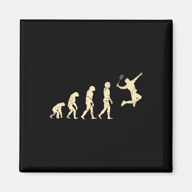 Evolution Badminton Player Shuttle Racket  Magnet (Front)