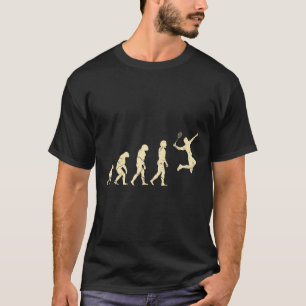 Evolution Badminton Player Shuttle Racket  T-Shirt