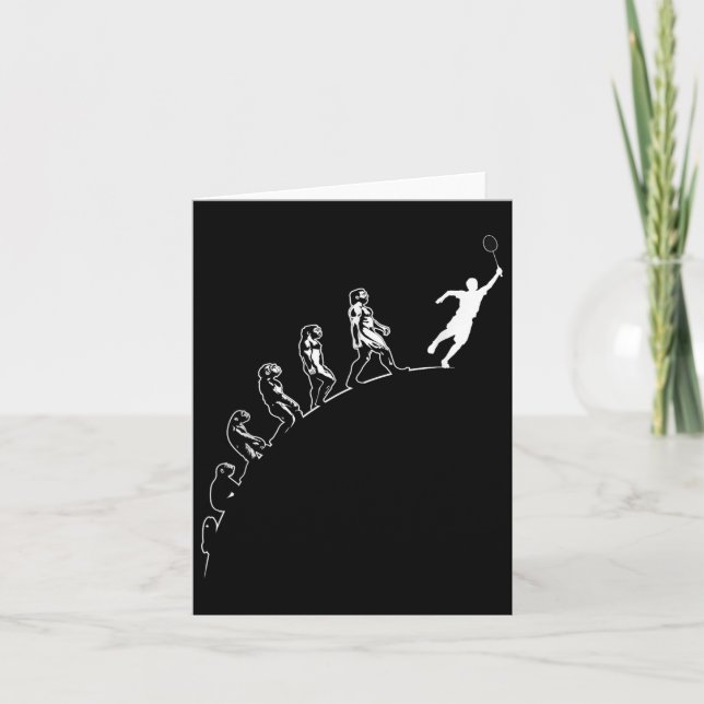 Evolution Badminton Shuttle Art Sports  Card (Front)
