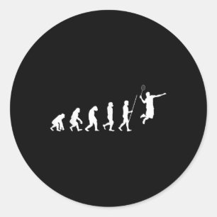 Evolution Badminton _ Shuttle _ Badminton Player G Classic Round Sticker