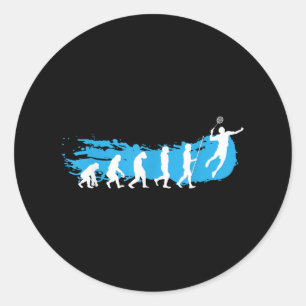 Evolution Badminton _ Shuttle _ Badminton Player G Classic Round Sticker