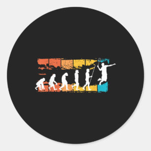 Evolution Badminton _ Shuttle _ Badminton Player G Classic Round Sticker