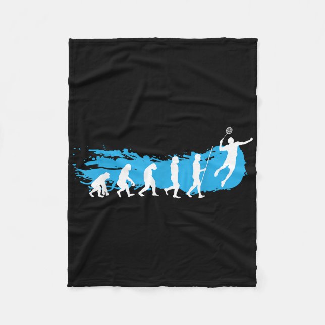 Evolution Badminton _ Shuttle _ Badminton Player G Fleece Blanket (Front)