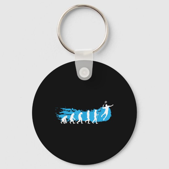 Evolution Badminton _ Shuttle _ Badminton Player G Key Ring (Front)