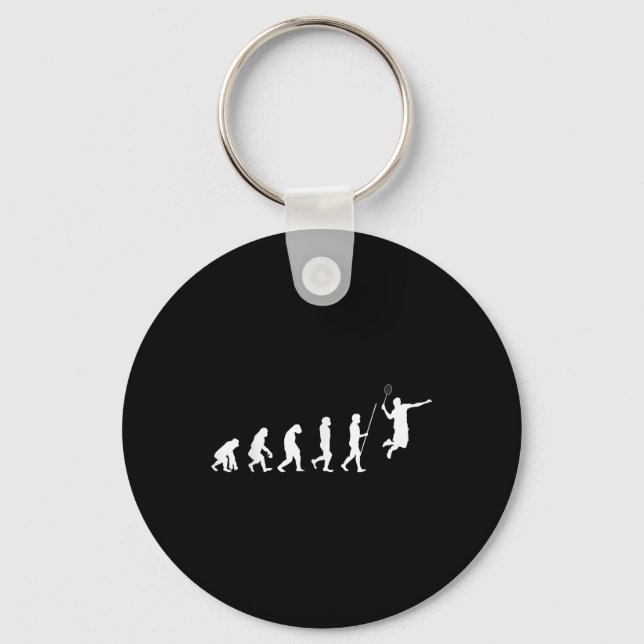Evolution Badminton _ Shuttle _ Badminton Player G Key Ring (Front)