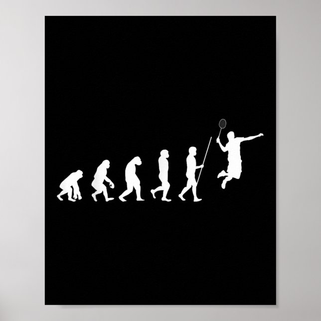 Evolution Badminton _ Shuttle _ Badminton Player G Poster (Front)