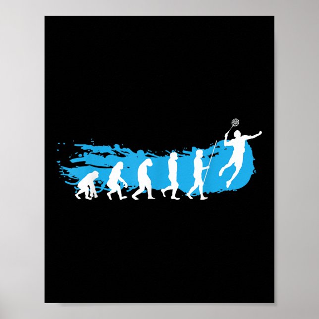 Evolution Badminton _ Shuttle _ Badminton Player G Poster (Front)