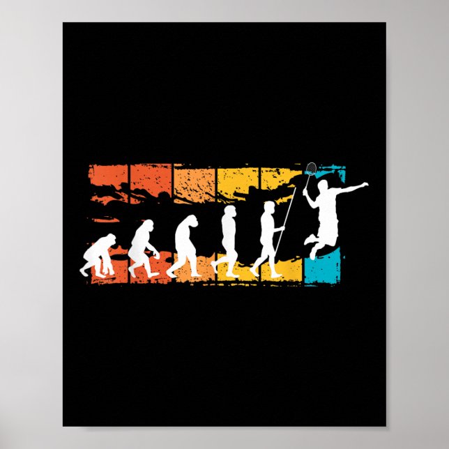 Evolution Badminton _ Shuttle _ Badminton Player G Poster (Front)