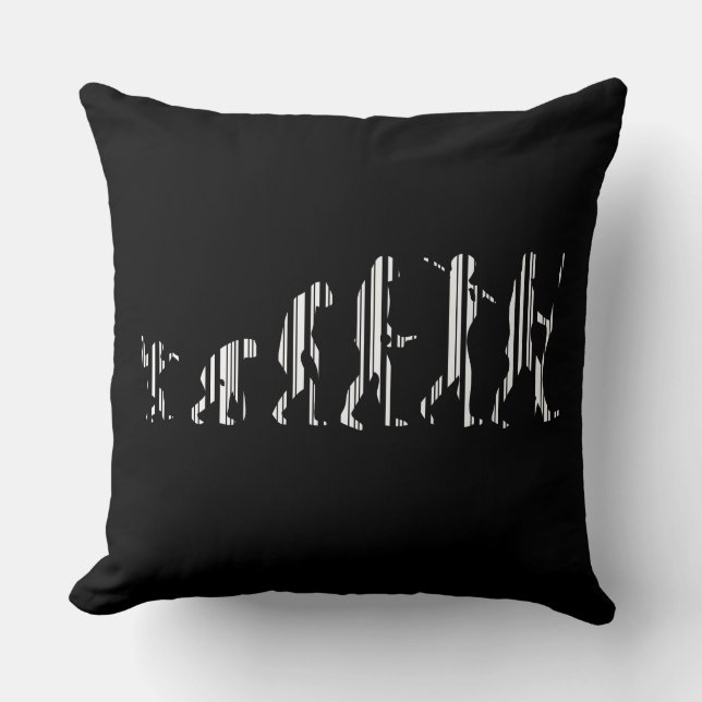 EVOLUTION BAR CODE Darwin Barcode Pattern Design Cushion (Front)
