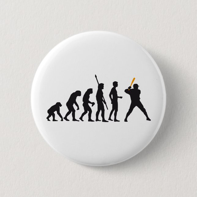 evolution baseball 6 cm round badge (Front)