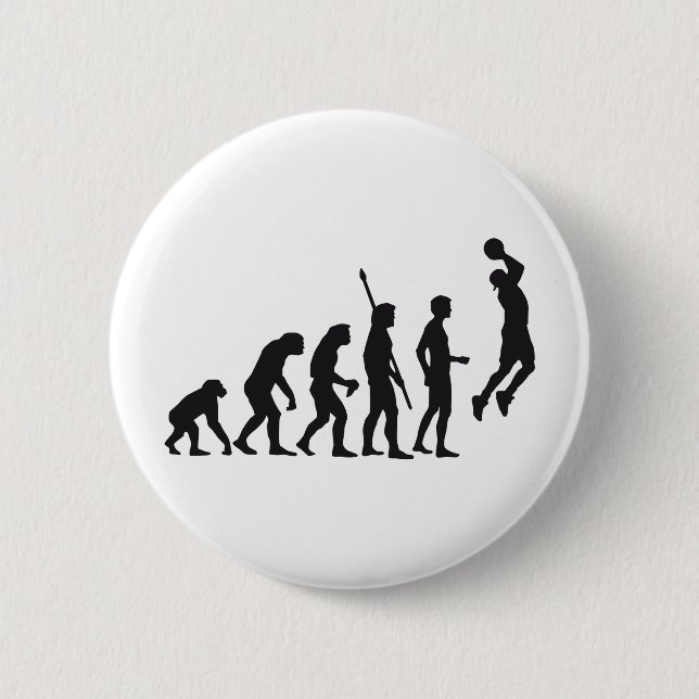 evolution basketball 6 cm round badge (Front)