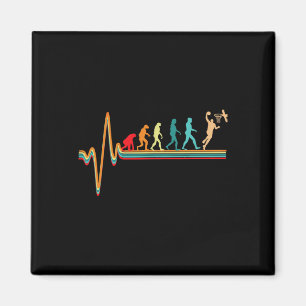 Evolution Basketball Player Ball Game Heartbeat Magnet