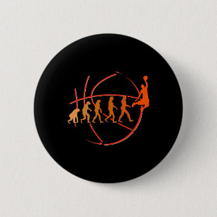 Evolution Basketball Player  Ball Game  Hoops  6 Cm Round Badge