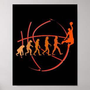 Evolution Basketball Player  Ball Game  Hoops  Poster