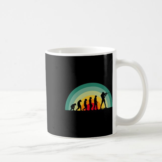 Evolution Biathlon Ski Skiing Shooting  Coffee Mug (Right)