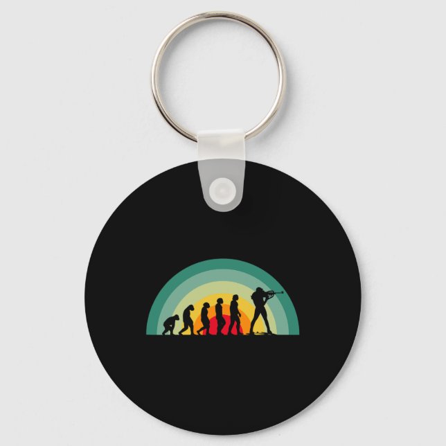 Evolution Biathlon Ski Skiing Shooting  Key Ring (Front)