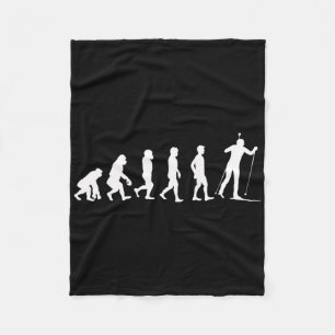Evolution Biathlon Winter Sports Idea For Women Bi Fleece Blanket
