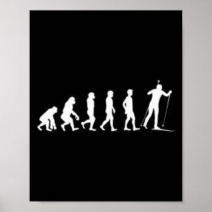 Evolution Biathlon Winter Sports Idea For Women Bi Poster