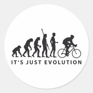 evolution bicycle classic round sticker