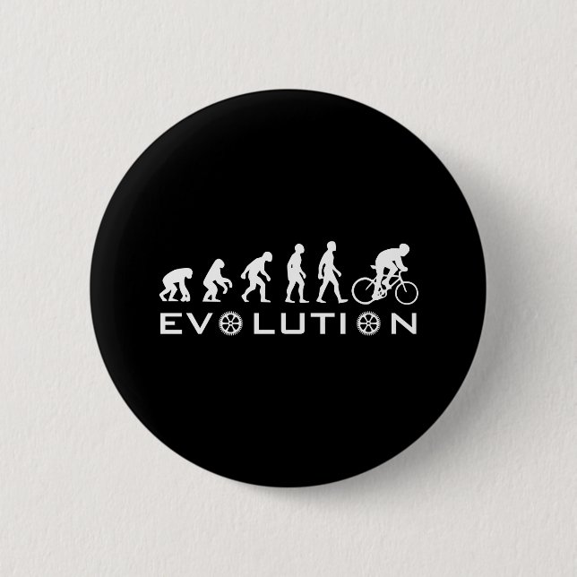 Evolution Bike Black 6 Cm Round Badge (Front)