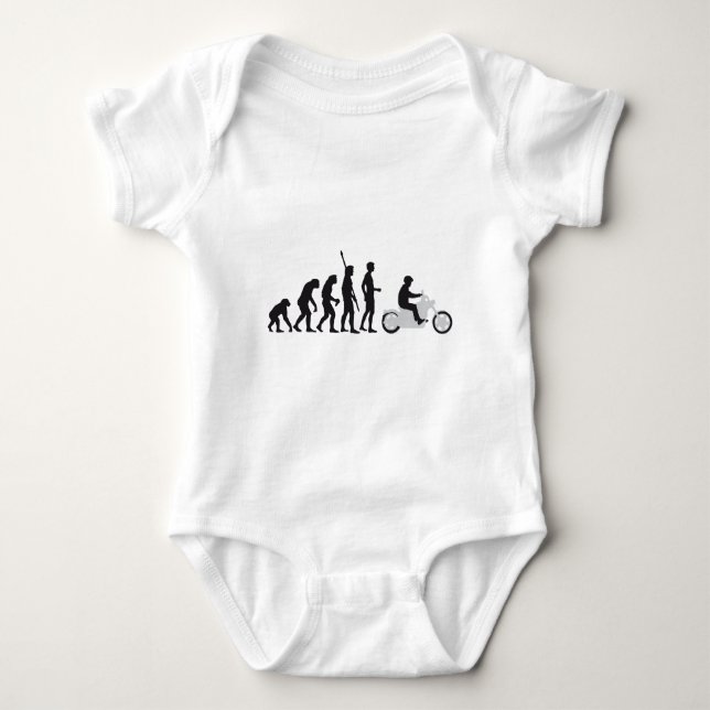 evolution biker baby bodysuit (Front)