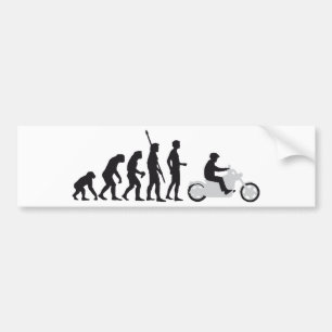 evolution biker bumper sticker